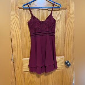 City Triangles Wine Mini Party Dress